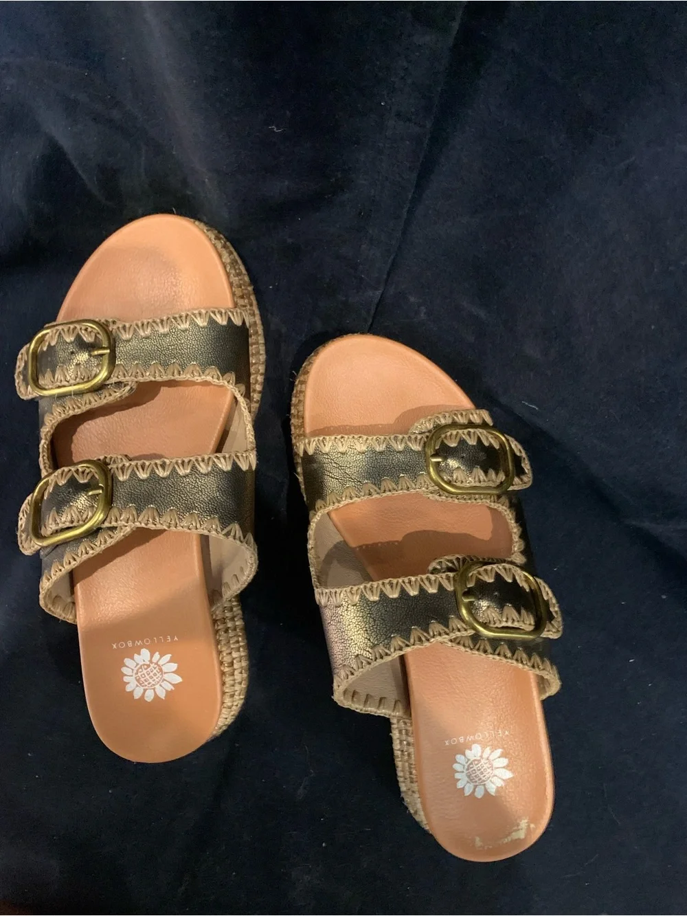 Yellow Box sandals. - Picture 2 of 4